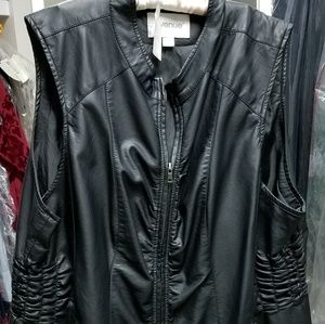 Black Leather Vest 26/28